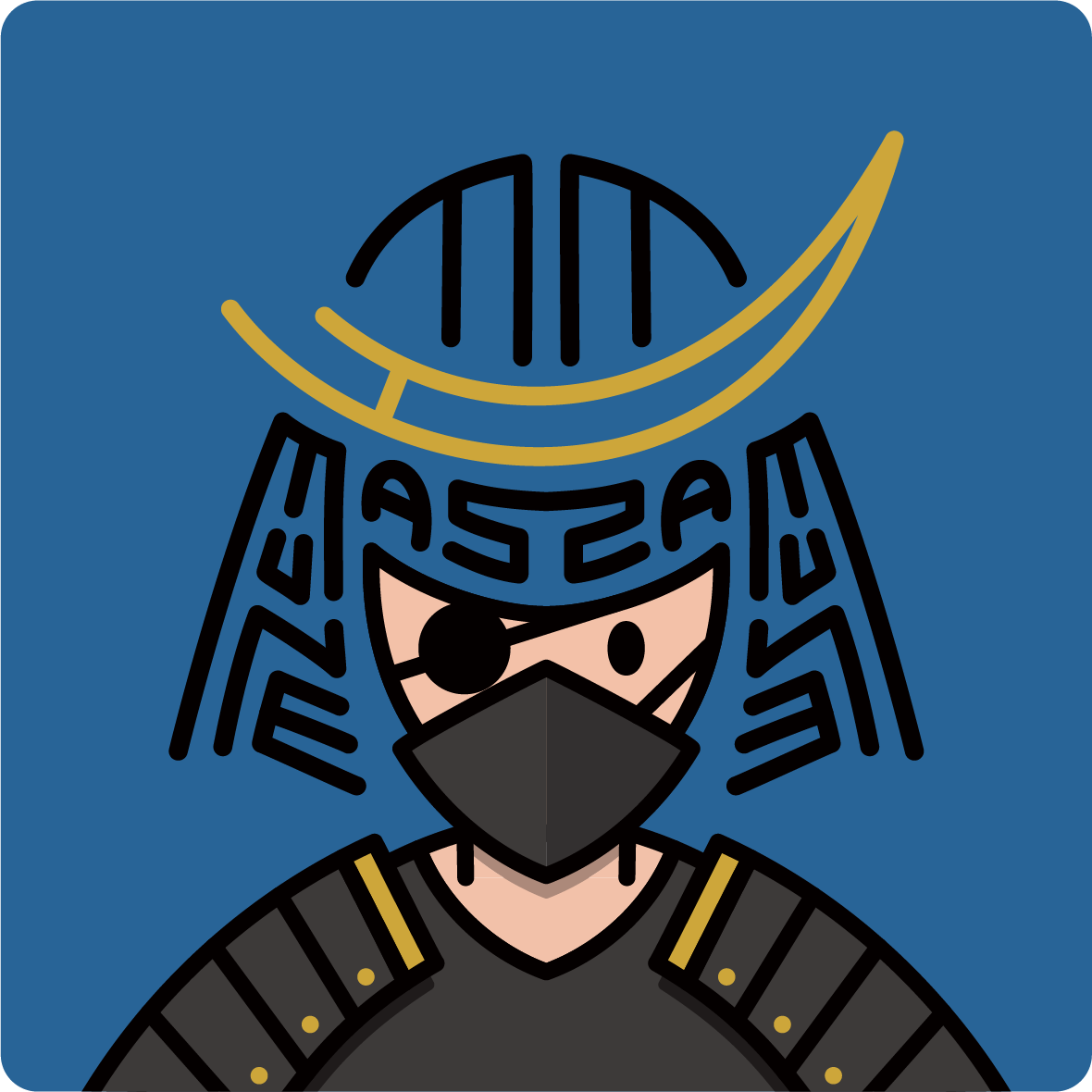 Original samurai typography artwork